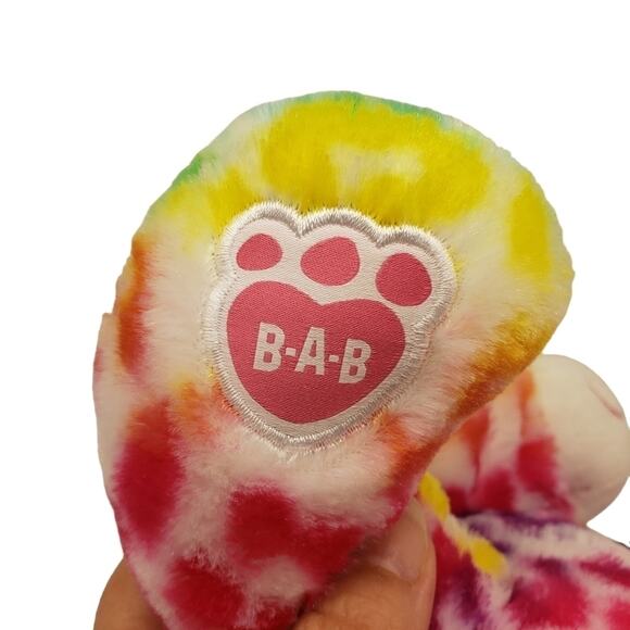 Build A Bear Rainbow Tie Dye Plush Animal - Picture 6 of 9
